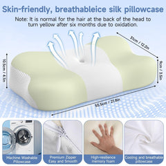Memory Foam Cervical Pillow, Neck Comfort Support,Ergonomic High-Low Contour Neck Pillow, Supportive Sleeping Pillow for Side