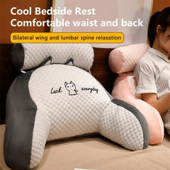 Reading Pillow for Kid Or Adult Large Back Pillow for Sitting Up in Bed Detachable Neck Roll with Arms Large Bed Rest Pillow 