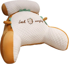 Reading Pillow for Kid Or Adult Large Back Pillow for Sitting Up in Bed Detachable Neck Roll with Arms Large Bed Rest Pillow 