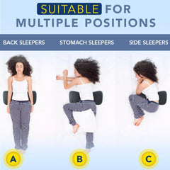 Lumbar Support Pillow for Sleeping Memory Foam Lumbar Pillow for Lower Back Pain Relief Back Support Pillow for Side,Back and