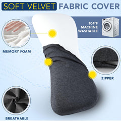 Lumbar Support Pillow for Sleeping Memory Foam Lumbar Pillow for Lower Back Pain Relief Back Support Pillow for Side,Back and