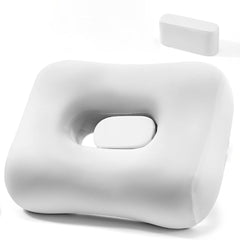Side Sleeper Pillow - Face & Neck Relief, Dual-Mode 2-in-1, 60D Memory Foam, Dual-Height: 4" & 5", Cervical Support for Side 