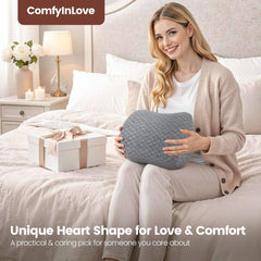 Knee Pillow for Side Sleepers, Supportive Memory Foam Leg Pillow for Side Sleeping with Elastic Strap, Heart-Shape Pillow Bet