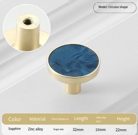 8Pcs Drawer Knob Set, Zinc Alloy Dresser Pull with Screws, Decorative Drawer Handle, Exquisite Furniture Knob for Closet Dres