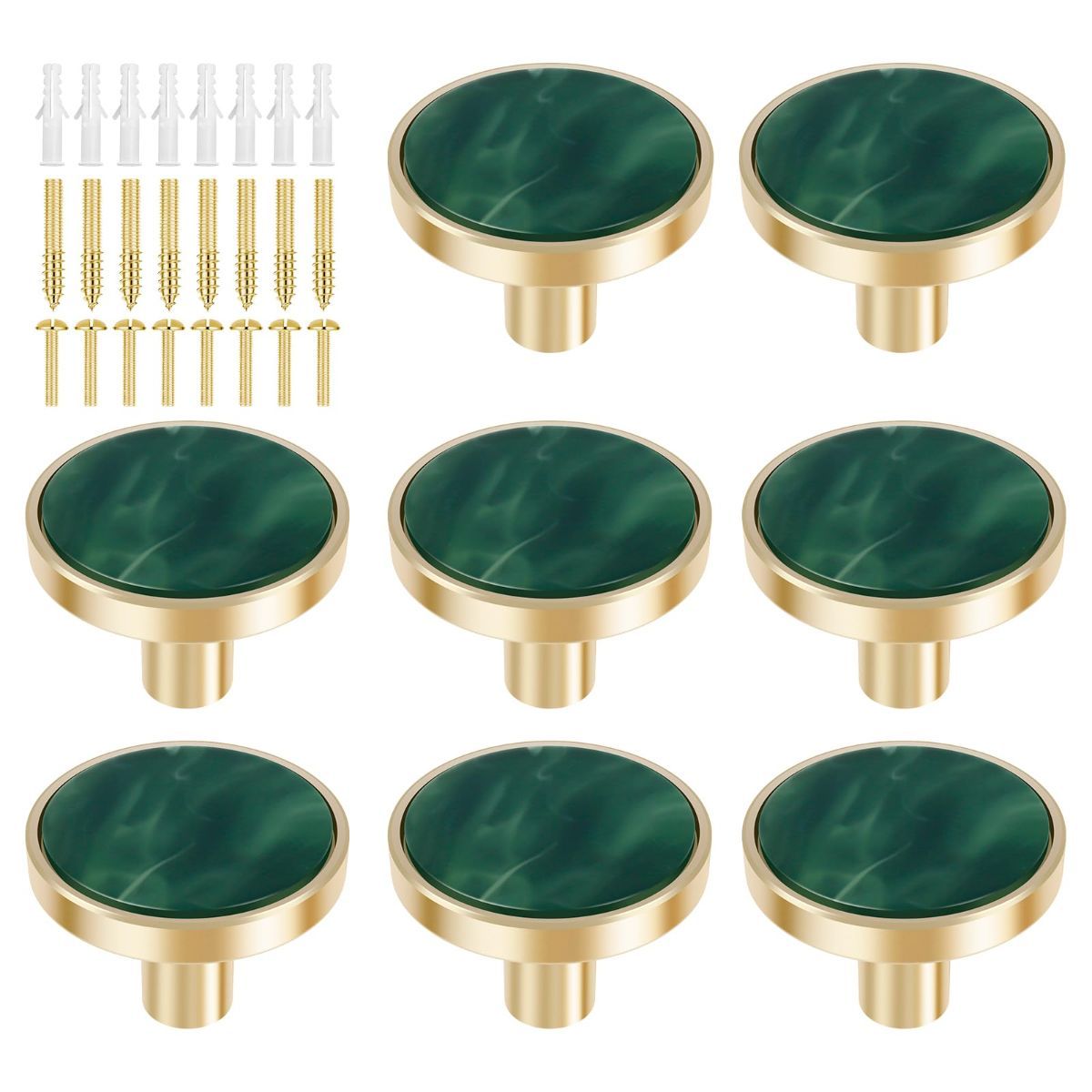 8Pcs Drawer Knob Set, Zinc Alloy Dresser Pull with Screws, Decorative Drawer Handle, Exquisite Furniture Knob for Closet Dres