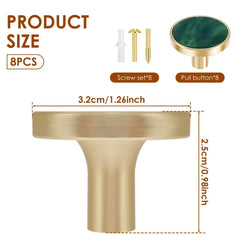 8Pcs Drawer Knob Set, Zinc Alloy Dresser Pull with Screws, Decorative Drawer Handle, Exquisite Furniture Knob for Closet Dres