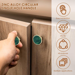 8Pcs Drawer Knob Set, Zinc Alloy Dresser Pull with Screws, Decorative Drawer Handle, Exquisite Furniture Knob for Closet Dres