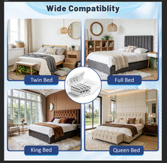 4-Piece Bed Sheet Holders Set – Adjustable No-Pin Fitted Sheet Clips for Mattress Corners, Prevents Sliding and Creasing (Whi
