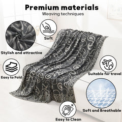 Premium Travel Blanket – Ultra-Soft Knit Wrap for Airplane, Car, Office Naps, and Gifts – Lightweight, Breathable, and Stylis
