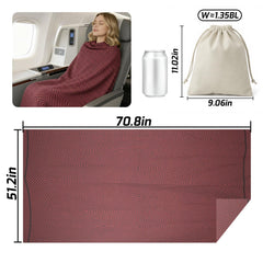 Premium Travel Blanket – Ultra-Soft Knit Wrap for Airplane, Car, Office Naps, and Gifts – Lightweight, Breathable, and Stylis