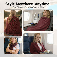 Premium Travel Blanket – Ultra-Soft Knit Wrap for Airplane, Car, Office Naps, and Gifts – Lightweight, Breathable, and Stylis