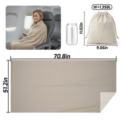 Premium Travel Blanket – Ultra-Soft Knit Wrap for Airplane, Car, Office Naps, and Gifts – Lightweight, Breathable, and Stylis