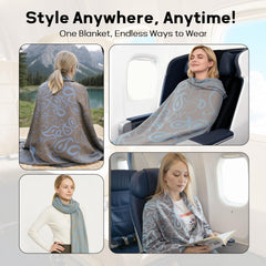 Premium Travel Blanket – Ultra-Soft Knit Wrap for Airplane, Car, Office Naps, and Gifts – Lightweight, Breathable, and Stylis