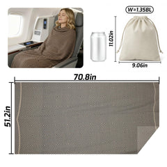 Premium Travel Blanket – Ultra-Soft Knit Wrap for Airplane, Car, Office Naps, and Gifts – Lightweight, Breathable, and Stylis
