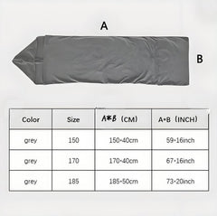 Hooded Sleep Pod: Kids Wearable Blanket – Comfy Hooded Cocoon, Cooling, Machine Washable (Grey, 150×40cm)