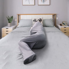Hooded Sleep Pod: Adults Large Wearable Blanket – Comfy Hooded Cocoon, Cooling, Machine Washable (Grey, 185×50cm)