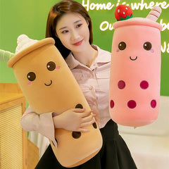 Bubble Tea Plush Pillow Soft Plush Toy Skin-Friendly Pillow Multiple Sizes Cute - Green - Size 36in
