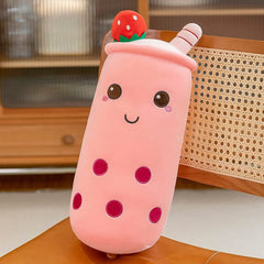 Bubble Tea Plush Pillow Soft Plush Toy Skin-Friendly Pillow Multiple Sizes Cute - Green - Size 36in