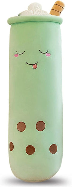 Bubble Tea Plush Pillow Soft Plush Toy Skin-Friendly Pillow Multiple Sizes Cute - Green - Size 43in