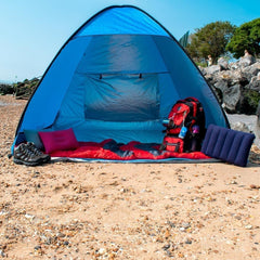 Inflatable Pillow, Lightweight Compact Camping Pillow for Outdoor Travel Activities, Dark Blue, 47x30cm