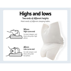 Butterfly Memory Foam Cervical Pillow, Ergonomic Neck Support Pillow, Navy
