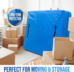 Queen Mattress Bags for Moving and Storage, Heavy-Duty Moving Supplies, Durable Wear-Resistant Mattress Cover, Reinforced Handles, Strong Zipper