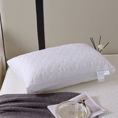 Pillows for Sleeping (1-Pack), Luxury Hotel Pillows Queen Size, Bed Pillows for Side and Back Sleeper, Hotel Luxury Pillow, Supportive Breathable Down Alternative Gusseted Pillow White