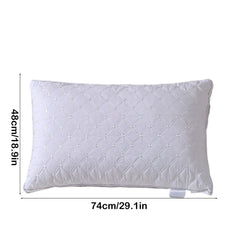 Pillows for Sleeping (1-Pack), Luxury Hotel Pillows Queen Size, Bed Pillows for Side and Back Sleeper, Hotel Luxury Pillow, Supportive Breathable Down Alternative Gusseted Pillow White