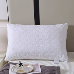 Pillows for Sleeping (1-Pack), Luxury Hotel Pillows Queen Size, Bed Pillows for Side and Back Sleeper, Hotel Luxury Pillow, Supportive Breathable Down Alternative Gusseted Pillow White