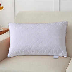 Pillows for Sleeping (1-Pack), Luxury Hotel Pillows Queen Size, Bed Pillows for Side and Back Sleeper, Hotel Luxury Pillow, Supportive Breathable Down Alternative Gusseted Pillow White