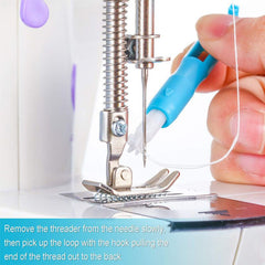 2pcs Sewing Machine Thread Guide Machine Home Stitching Tool Wooden Peg Dolls Needle Threader Sewing Tool Sewing Accessories