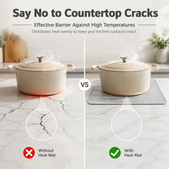Heat Resistant Countertop Protector Mat, 23.6 x 15.7 in Foldable Aluminum Foil Heat Insulation Pad for Air Fryer Toaster Oven