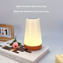 Touch Night Light for Kids: Dimmable LED Nursery Lamp for Baby - Eye-Caring Soft Warm White Light USB Rechargeable Portable B
