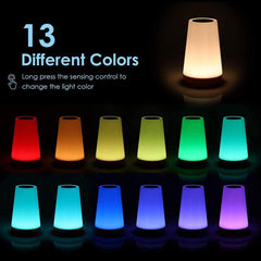 Touch Night Light for Kids: Dimmable LED Nursery Lamp for Baby - Eye-Caring Soft Warm White Light USB Rechargeable Portable B