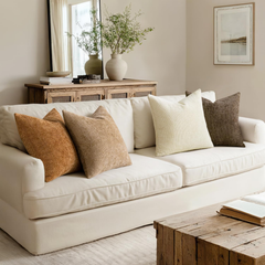 Pack of 4 Brown Couch Throw Pillow Covers 18x18 Inch Soft Decorative Chenille Pillows Farmhouse Accent Cushions for Boho Home