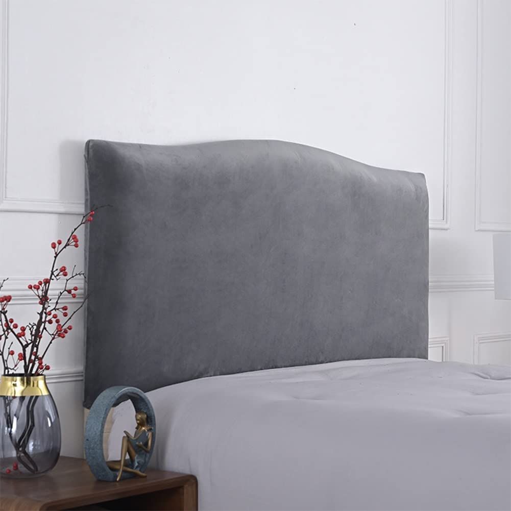 Velvet Bed Headboard Cover for Queen King Full Size, Stretch Headboard Slipcover Soft Dustproof Protector Cover Bed Head Cove