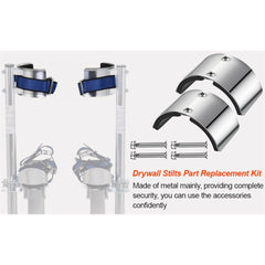 2 PCS Drywall Stilt Replacement Part, Stilt Accessories Made of Aluminium Alloy, Curved Plate for Fixed Legs, Suitable for Ho