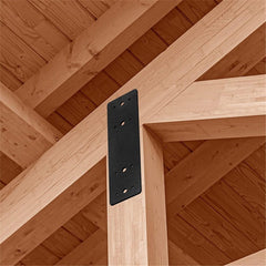 10" X 3" Straight Steel Flat Metal Plate (2 pc) with Powder Coating, Mending Plate, Joining Brackets, I Strap for Truss Frami