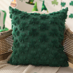 Pillowcase 18x18 inches, set of 2 pieces, clover soft plush jacquard pillow, bedroom sofa, holiday home decoration