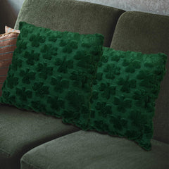 Pillowcase 18x18 inches, set of 2 pieces, clover soft plush jacquard pillow, bedroom sofa, holiday home decoration