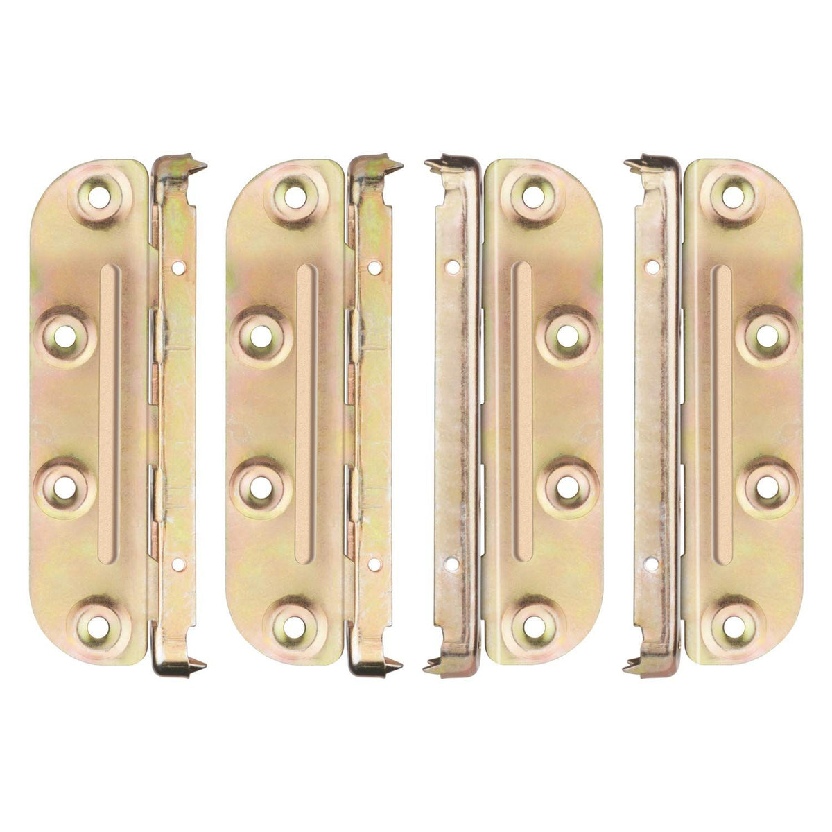 4 Set Bed Rail Brackets-Bed Frame Hardware for Wood Bed Frame Headboards Footboards -  (Screws Included)