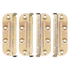4 Set Bed Rail Brackets-Bed Frame Hardware for Wood Bed Frame Headboards Footboards -  (Screws Included)