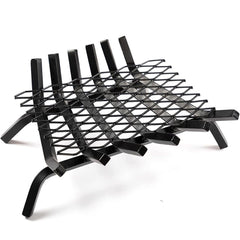 2 pack Retainer Ember for Fireplace Grates 7 x 12in, Heavy Duty Solid Steel, Add Support to Fire Logs on Grate, Black