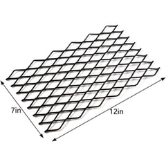 2 pack Retainer Ember for Fireplace Grates 7 x 12in, Heavy Duty Solid Steel, Add Support to Fire Logs on Grate, Black
