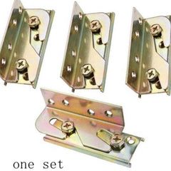 Bed Rail Brackets 4 PCS Bed Frame Brackets for Rails Heavy Duty Non Bed Frame Hardware Kit for Wood Bed Connectors Hold Plate