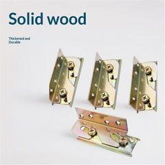 Bed Rail Brackets 4 PCS Bed Frame Brackets for Rails Heavy Duty Non Bed Frame Hardware Kit for Wood Bed Connectors Hold Plate