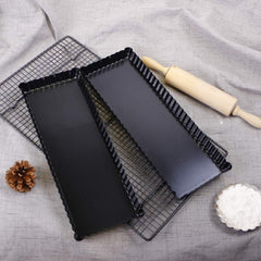 2pcs Extra Long Non-Stick Tart and Quiche Pan, the Fluted Edges on Your Tarts and Quiches will Add a Touch of Flair, 14 x 4.3