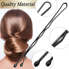 600PCS 2.16Inches Hair Pins Kit Secure Hold Bobby Pins Clips for Women Girls and Hairdressing Salon With Clear Storage Box(Bl