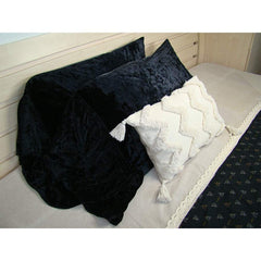 Boho Woven Tufted Pillowcase,Tassels Zigzag Lines Tribal Pattern Lumbar Pillow Case Cushion Cover for Couch Bed Car, 30*50cm,