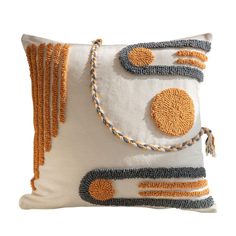 18x18'' Pillowcase Cute Flower Pillow Case- Minimalist Cushion Cover for Living Room Sofa and Office Lumbar Support